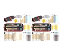 Agmoctz 2X Outils de Poterie pour la Sculpture, Kit D'Outils en Argile pour la Sculpture, Ensemble D'Outils en Céramique pour Le Modelage, Kits D'Outils en Céramique pour Four à Poterie
