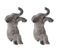 Agmoctz 2X Pot de Fleurs Suspendu en Forme D'Éléphant, Décor de Balcon et de Jardin, Adorable Sculpture Animale, pour Les Amoureux des Éléphants