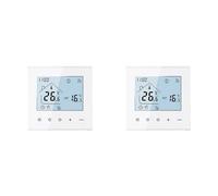 Agmoctz 2X Thermostat de Sol Chauffant Tuya 16A Contrôleur de Température Intelligent WiFi Thermostat de Chauffage de L'Eau avec Télécommande pour B