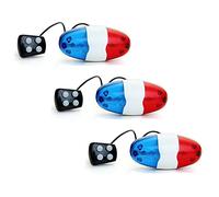 Agmoctz 3X Cloche de Bicyclette 6 LED Corne 4 Tons LED Sirene Electronique Cloches de Bicyclette pour Les Enfants Accessoires de Velo