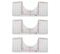 Agmoctz 3X Guide de Règle de T-Shirt pour les Conceptions D'Alignement et de Centrage Du Vinyle, Outil D'Alignement de Règle de T-Shirt à Mesurer D'Encolure