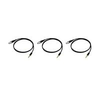 Agmoctz 3X Jack 3,5 mm à 3 Broches Mini XLR pour Bm800 Pc Casque Mélangeur Microphone Stéréo Caméra Amplificateur 0,