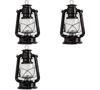 Agmoctz 3X Lampe à Extérieure, Lampes de Lanterne Brûlant au Kérosène/Éclairage de Prévention des Catastrophes de Camp d'urgence Suspendu, pour à Noir