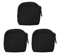 Agmoctz 3X Petite Pochette Extérieure, Mini Bourse Organisateur Équipement Armée Doux (Imperméable) Gadget Utilitaire en Nylon Couverture de Sac À Taille Extérieure (Noir)