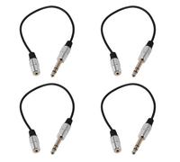 Agmoctz 4X Cable D'Adapteur Stereo 1/4 Pouce A 3.5 mm Cable 6.35 mm TRS Male A 3.5 mm Quart de Pouce Convertisseur de Prise D'Ecouteur Aux Cable de Connecteur
