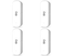 Agmoctz 4X Capteur D'Humidité et de Température ZigBee Hygromètre Intelligent Thermomètre Surveillance à Distance et Alertes Maison Intelligente