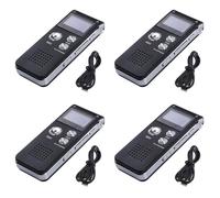 Agmoctz 4X Enregistreur Vocal 8G, Lecteur MP3 à Réduction de Bruit Haute Définition, Adapté Aux Réunions et Autres Occasions