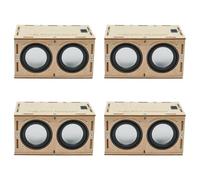 Agmoctz 4X Kit de Haut-Parleur Bluetooth Bricolage Amplificateur de Son Électronique Construit Votre Propre Boîtier en Bois Portable Son de Haut-Parleur Bluetooth