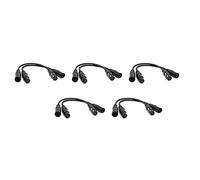 Agmoctz 5X Câble Audio XLR Mâle 3 Broches vers XLR 5 Broches et XLR 3 Broches vers XLR Mâle 5 Broches, pour éclairage de Scène Microphone