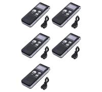 Agmoctz 5X Enregistreur Vocal 8G, Lecteur MP3 à Réduction de Bruit Haute Définition, Adapté Aux Réunions et Autres Occasions