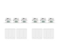 Agmoctz 6 Pièces Interrupteur Mural Sans 433Mhz Relais Récepteur avec 2x Interrupteur de Panneau 3 Gangs Télécommande LED pour Lampe LED