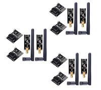 Agmoctz 6 Pièces NRF24L01 + PA + Module ÉMetteur-Récepteur avec Antenne SMA 2.4 GHz 1100M + NRF24L01 Module sans pour