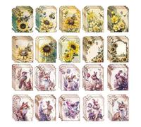 Agmoctz 60 Pièces de Papier de Scrapbooking Vintage pour Découpage de Meubles, Artisanat, Plantes, Papiers D'Aspect Antique