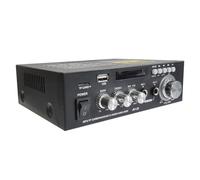 Agmoctz Amplificateur Numérique HiFi AV-20 2 Canaux 2.0 Bluetooth Son Surround AMP Haut-Parleur pour Home Cinéma Karaoké Prise EU pour Voiture.