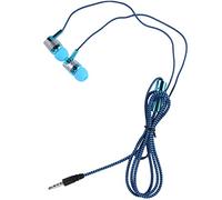 Agmoctz H-169 3.5mm MP3 MP4 Cordon Tresse de subwoofer de cablage, Ecouteurs de Musique Universelle avec Controle du de mic (Bleu)
