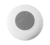 Agmoctz Haut-Parleur Bluetooth sans pour Salle de Bain, Mini Haut-Parleur Stéréo Portable avec Lumière RVB et Ventouse pour Sports de Plein Air, Blanc