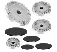 Agmoctz Kit de chapeau de cuisinière, couvercle de cuisinière amélioré, cuisinière à gaz, couronne de brûleur, capuchon de flamme, capuchon de brûleur à gaz, compatible avec la plupart des brûleurs de