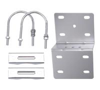 Agmoctz Kits de de Poteau D'Antenne, Support de de Poteau D'Antenne avec Double Boulons en U, Support de Mâchoire en V pour Support de Poteau D'Antenne