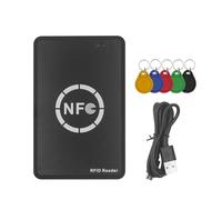 Agmoctz Lecteur/Graveur de Puce RFID NFC Smart + Porte-Clés 5XUID 125K 13,56M Copieur de RFID Duplicator Tag Copy Clone ID IC Key Badge Copy