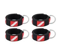 Agmoctz Lot de 4 Dragonnes de Plongée, Bracelet Ajustable avec Anneau en D en Acier Inoxydable, pour Lampes de Plongée, Lampes Torches, Appareils Photo