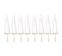 Agmoctz Lot de 8 parasols en papier pour mariage, cadeaux de fête, 40 cm, en bambou, pour décoration de table de fête de mariage, accessoires photo