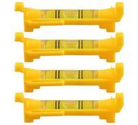 Agmoctz Niveaux à Bulle de Ligne de Suspension de Niveau de ChaîNe de 4 PièCes pour L'Arpentage de Nivellement, les MéTiers Du Bâtiment, la MaçOnnerie, Etc. (Jaune)