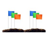 Agmoctz Paquet de 200 Drapeaux de Marquage, Drapeaux de Marquage pour Pelouse, Drapeaux de Paysage 15x4x5 Pouces, Drapeaux D'Irrigation, Drapeaux de Pelouse, Marqueurs de Cour
