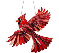 Agmoctz Peinture de Phénix de Feu Mythique, Ornements de Noël, Attrape-Soleil, Visière, Décoration de Fenêtre en Acrylique, Pendentif de Porche