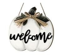 Agmoctz Pendentif Citrouille d'automne, Plaque de Porte de Citrouille de Thanksgiving, Décoration de Couronne de Saison de Récolte, Pendentif de Signe de Bienvenue