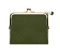 Agmoctz Portefeuille Court Multifonction RéTro pour Femmes avec Porte-Monnaie Multifonction avec Fermeture éClair et Verrouillage Vert