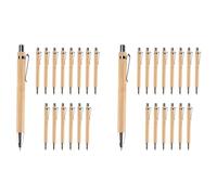 Agmoctz Stylo à Bille Rétractable en Bambou 30 Pièces Encre Noire 1 mm Produits de Bureau Stylos Stylo à Bille en Bambou Stylos à Bille en Bois