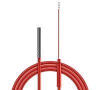 Agmoctz Thermomètre de capteur de température PT1000 à 2 fils avec revêtement en gel de silicone 1,5 m 45 mm x 5 mm -50-180 °C
