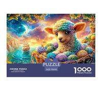 Agneau coloré en Panier de Fil par Un Navire Puzzle De 1000 Pièces Monceaux de rêve Excellent Cadeau pour Personnes Âgées, Seniors, Adultes Et Enfants 70x50cm/1000pcs