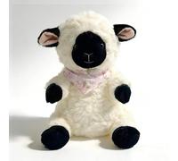 Agneau en Peluche Doux et Moelleux, Jouet d'élevage Assis, poupée de Mouton Mignonne câline pour Enfants Tout-Petits, Cadeau Noël ou d'anniversaire, décoration Adorable garçons Filles Black