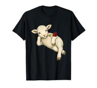 Agneau Mignon Romantique Fermier Ferme Bre leur Rouge T-Shirt