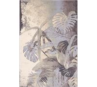 AGNELLA Diverse Plants Tapis en Laine 100% Tapis Moderne de Haute qualité Motif Naturel Fleuri Feuilles Doux Résistant Salon Tapis de Chambre Adulte 133cmx180cm Marine