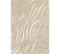 AGNELLA Harmony Tide Tapis - Moquette 100% Laine Tissée avec la Technologie Wilton Moderne Vintage Rétro Sable 133 x 180 cm