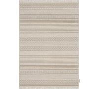 AGNELLA Noble Oni Tapis 100% Laine Britannique Tapis Naturel, Tapis Descente de Lit, Tapis Chambre, Moderne Scandinave Abstrait Laine Non Teinte 80x160 cm Beige Clair