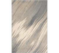 AGNELLA Tapis Diverse Haze 100% Laine Tapis Naturel Tapis Salon, Tapis Chambre, Moelleux épais Durable Unique Moderne Abstrait 160x240 cm Tapis Crème Taupe