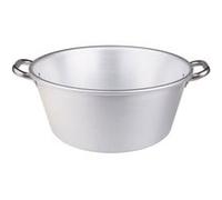 Pentole Agnelli Bassine à Confiture en Aluminium, avec 2 anses en Acier Inoxydable, Argent 45 cm Argent