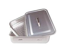 Agnelli Cocottes Rectangulaire Vapeur avec Couvercle, 2 poignées, Aluminium, Argent, 50 x 33 cm