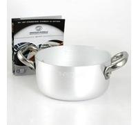 Pentole Agnelli ALMA10424 Casserole Haute en Aluminium avec 2 Poignées en Acier, Aluminium, 24 cm