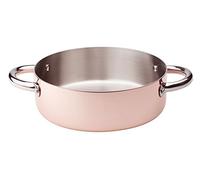 Agnelli Sautoir cuivre 3mm, Ø 24cm, Hauteur 8cm, capacité 4,1 litres, avec 2 anses