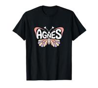 Agnes Butterfly - Word Art personnalisé avec nom Mignon T-Shirt