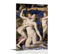 Agnolo Bronzino Peintures murales imprimées sur toile Vénus, Cupidon, Folly et Time (1540-1545) - Décoration murale moderne - Idée cadeau - 30 x 45 cm