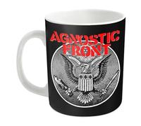 Agnostic Front Tasse À Café Against All Eagle Band Logo Nouveau Officiel Blanc