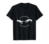 Agnosticisme Au Commencement l'homme a créé Dieu Croyance agnostique T-Shirt Graphique avec Valeur