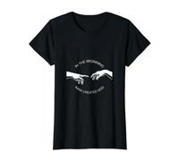Agnosticisme Au Commencement l'homme a créé Dieu Croyance agnostique T-Shirt Graphique avec Valeur, Femme, Noir, XS