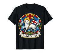 Agnus Dei Icône en vitrail en Forme d'agneau sacré T-Shirt