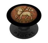 Agnus Dei Lamb de Dieu Jésus-Christ - Catholique PopSockets PopGrip Adhésif